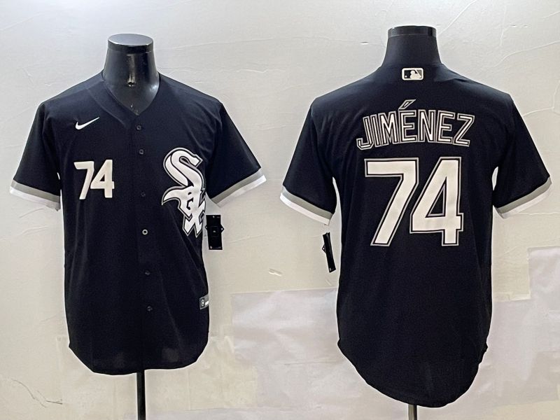 Men Chicago White Sox #74 Jimenez Black Game 2025 Nike MLB Jersey style 2->chicago white sox->MLB Jersey